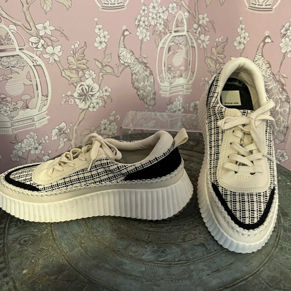 Dolce Vita black and CreamPlatform /wedge Sneakers